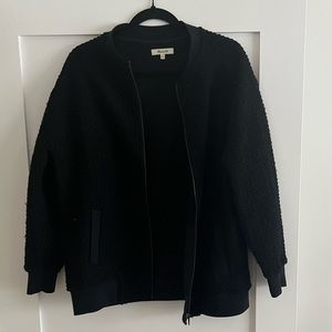 Madewell Black Knit Bomber Jacket